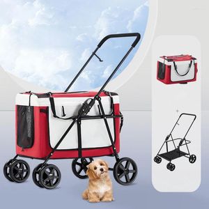 Transportín para perros, cochecito para gatos, coche al aire libre, bolsa plegable, carrito, tipo separado, mascota de lujo