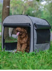 Transportín para perros, caseta portátil impermeable para mascotas al aire libre, el viaje Ideal para viajes largos y habitaciones de maternidad, asiento para coche