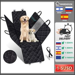 Portadores de perros Cubierta de asiento para el automóvil Pet imprunable del agua Carrier de perros Carretero de hamaca trasera