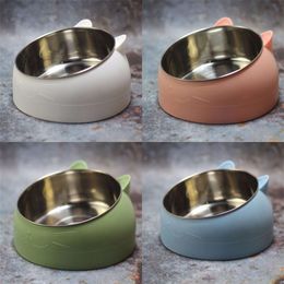 Hond Cat Bowls Rvs Feeding Feeder Water Bowl voor Petpuppy Outdoor Food Dish Pet Hals WMTODJ MYWJQQ 691 R2