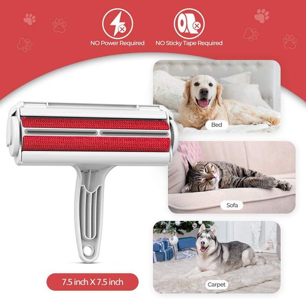 Rodón de removedor de cabello para gato de perro con base de autolimpieza eficiente cepillo de pelusa para muebles de pelaje de mascotas asiento en la alfombra