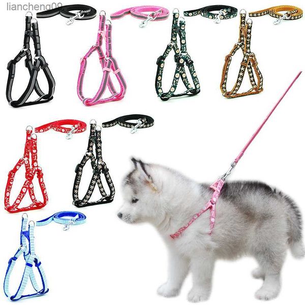 Correa de arnés para perros y gatos, arnés reflectante ajustable, Collar de correa para gatos, perros pequeños, caminar al aire libre, Chihuahua Terier L230620