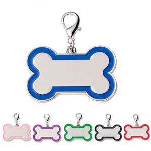 Chien chat étiquette d'identification coloré collier pour animaux de compagnie accessoires chiens nom étiquettes personnalisé en acier inoxydable animaux colliers étiquette en gros