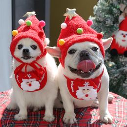 Hond kat huisdier Kerstmuts speeksel sjaal slabbetje teddy fado bomei herfst- en winterkledingaccessoires