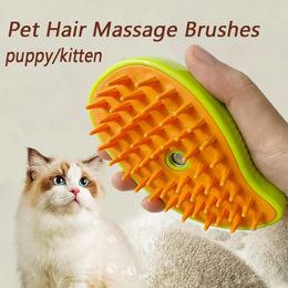 Hondenkat stoomborstel stoomd 3 in 1 elektrische spuit haarborstels voor massage Pet verzorging kam verwijderen kammen 240530
