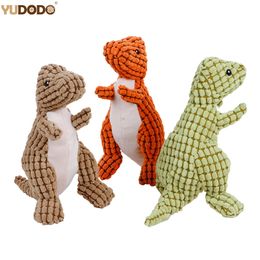 Chien à mâcher jouet 3 Types forme de dinosaure grains de maïs matériel chien jouets résistant aux morsures couineurs jouet pour chiot grand chien