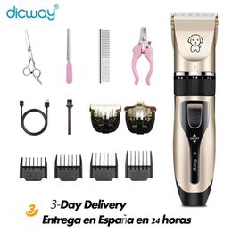 Dog Clipper Professional Grooming Kit Rechargeable Pet Cat Dog Hair Trimmer Shaver Cutting Machine for Animals Hair 220423