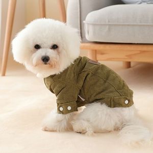 Hondenkledingjas met knoop, winterwarme dierenkleding, kleine middelgrote kattenhondenkostuum