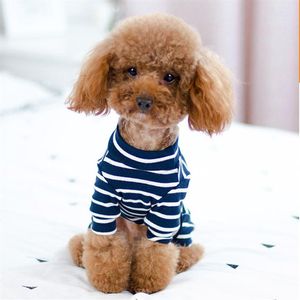 Vêtements pour chiens pour petits chiens, combinaison d'été à rayures pour Chihuahua, manteau de bouledogue français, pyjama doux pour chiens, Costume de chat XXL Y20297t