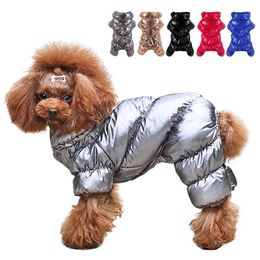 Chien Vêtements Épaissir Hiver Chaud Polaire Chiot Pet Manteau Veste Pour Petit s Imperméable Combinaison Chihuahua Vêtements Salopette 211027