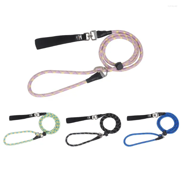 Collares para perros 1,5 m cuerda reflectante para caminar cuerdas de tracción de seguridad nocturna suministros salientes de nailon para mascotas