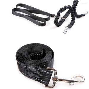 Hondenkragen 1 Set dubbele kop tractierope zachte nylon intrekbare riem voor twee honden outdoor verstelbare leibanden huisdier accessoires