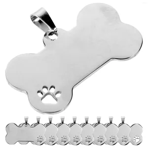 Colliers de chien 10 pcs étiquettes vierges tag étiquettes chiens noms de collier personnalisés lettrage animal petit