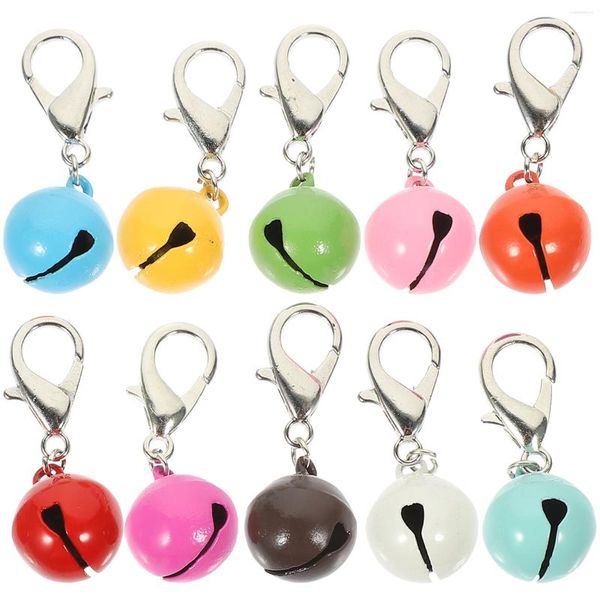 Collares para perros 10 piezas Campana colgante Collar para mascotas Color Cachorro Campanas decorativas Metal Multifunción