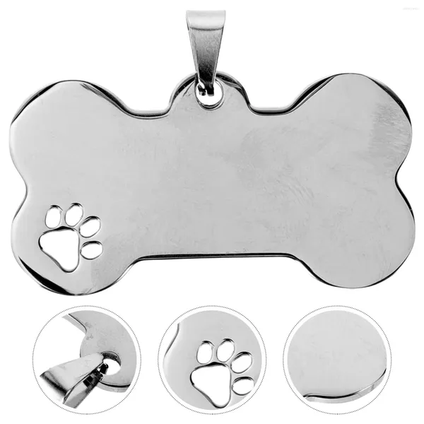 Collares para perros 10 PCS Etiqueta Collar Charms Etiquetas personalizadas Etiquetas en blanco Id Metal Pet para perros Nombre Pequeñas mascotas grabadas