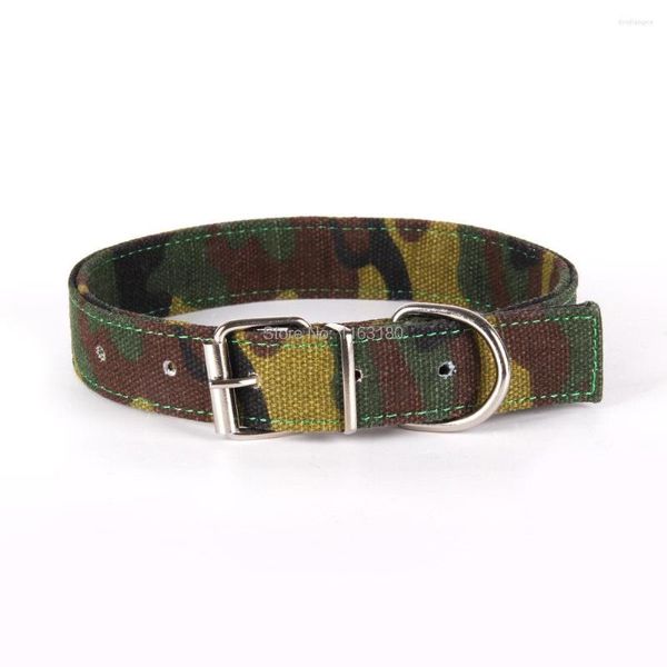 Colliers de chien 100 pcs/lot vente en gros Camouflage toile matériel collier réglable chiot chat pour moyen gros chiens ceinture pour animaux de compagnie