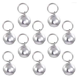 Collares para perros 10 Uds Pet Small Bells Collar Charm Jingle colgante accesorios para gato cachorro gatito (plata 18mm) Etiqueta