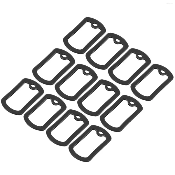 Colliers de chien 12 pièces étiquette de couverture de protection Silicone hommes colliers en acier inoxydable en métal