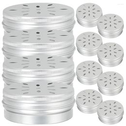 Colliers de chien 12 pièces couvercle de récipient rond outil de formation de parfum fournitures boîtes outils Kit de travail en aluminium