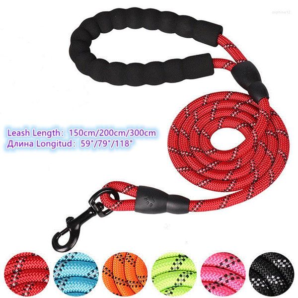 Collares para perros 120/150 cm Correa fuerte Correas para mascotas reflectantes para grandes pequeños medianos grandes arrastre remolque Golden Retriever