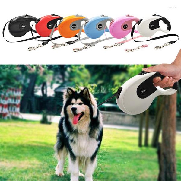 Colliers pour chiens 15 à 40 kg Laisse extensible automatique pour animaux de compagnie Corde de traction rétractable ABS Roulette de plomb de luxe pour chiens de taille moyenne Chien