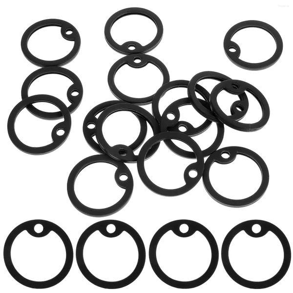 Collares para perros 15 piezas Etiqueta de identificación profesional Silenciadores Etiqueta de perro de silicona Círculo de silencio útil para gato mascota (negro) Universal