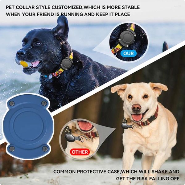 Collares para perros 1PC Collar con caja de etiqueta de aire Nylon de alta calidad PET reflectante anti-pérdida Suministros de seguimiento traje para