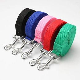 Colliers de chien 1PC coloré corde de Traction pour animaux de compagnie laisse de plomb Flexible chiot marche formation chats harnais collier sangle ceinture