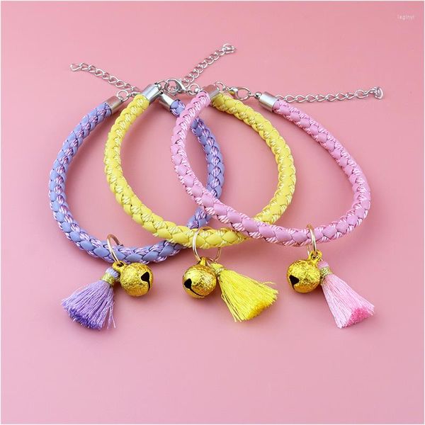 Collares para perros, 1 pieza, accesorios para mascotas, pajaritas para cachorros, colgante de borla, corbata ajustable, Collar para mascotas, suministros para pajarita