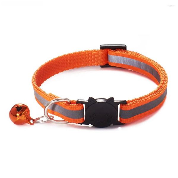 Colliers pour chiens 1 pc collier de chats réfléchissant avec cloche pour animaux de compagnie lumineux élastique plomb réglable fournitures de matériaux souples