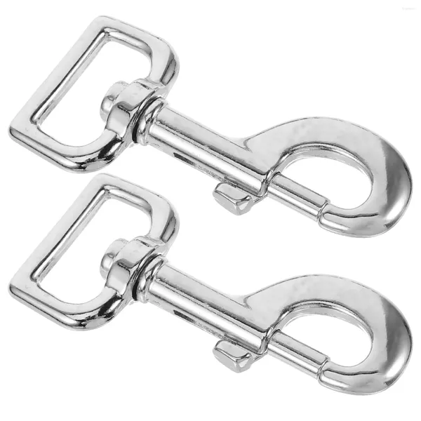 Colliers de chien 2 pièces mousquetons pivotants pour animaux de compagnie fermoir à ressort de ceinture de sangle robuste pour laisse déclencheur en alliage de Zinc