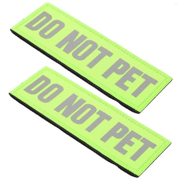 Collares para perros 2 piezas Parches de servicio Arnés adhesivo Camiseta sin mangas Suministros reflectantes No camisetas de nailon para mascotas