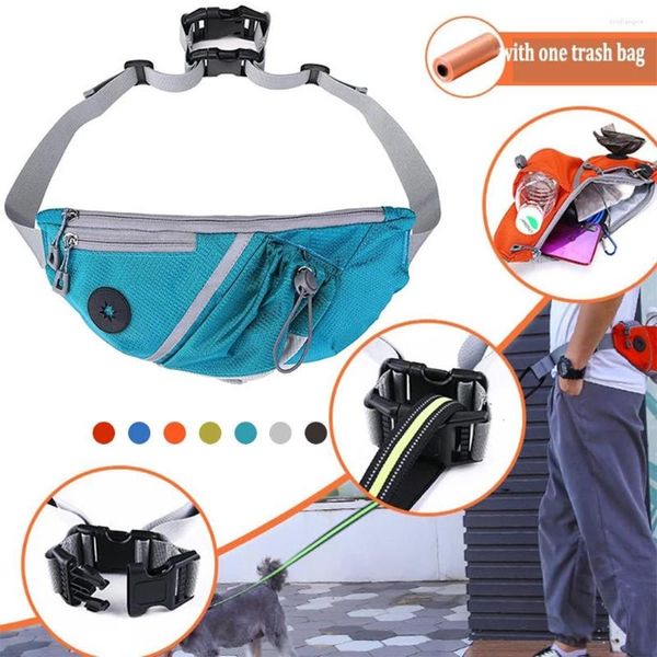 Chien colliers 2022 Pet Snack sac laisses taille animaux marche poche Sports de plein air course téléphone jouet transporteur chiot fournitures