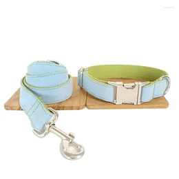Halsbanden 2023 Handgemaakte Petcircle Licht Fris Blauw Huisdier Aangelijnd Trekkabel Huisdieren Honden Halsband Voor Kleine En Grote XS-XL