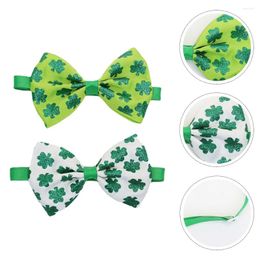 Hondenkragen 2 stks St Patrick's Day Pet Bow Ties Irish's Festival Clovers Costume Decors