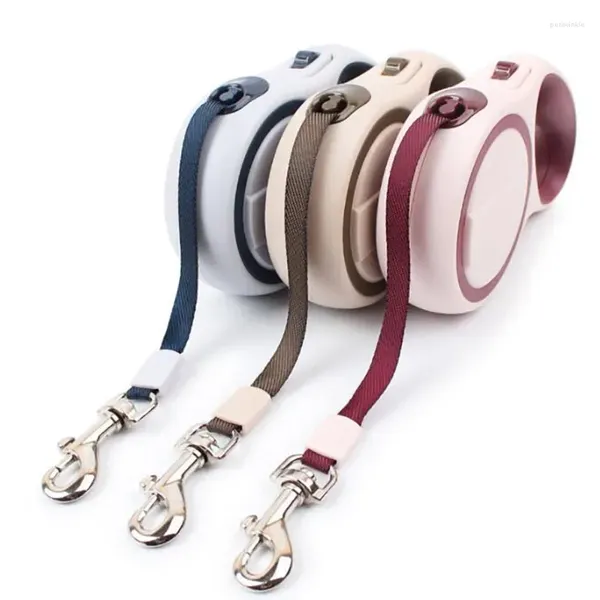 Collares para perros Correa para mascotas de 3/5M para perros pequeños y medianos, correas retráctiles de nailon duraderas para caminar, cuerda extensible automática para cachorros