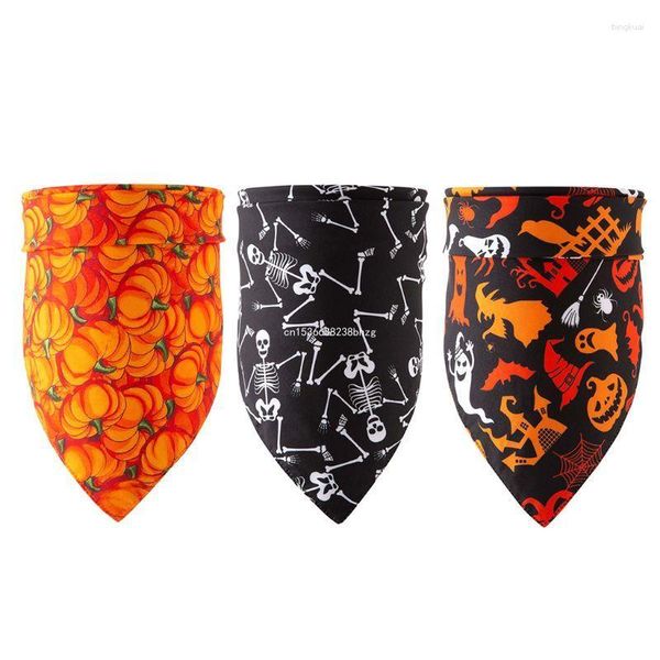 Collares para perros 3 uds. Bandana de Halloween Reversible para Baberos triangulares, bufanda, atuendo, pañuelos para cachorros, limpieza frontal para mascotas, envío directo