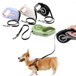 Colliers pour chiens 3M/5M laisse rétractable automatique Nylon Durable réfléchissant pour chiot chiens moyens corde de Traction pour animaux de compagnie ceinture de plomb