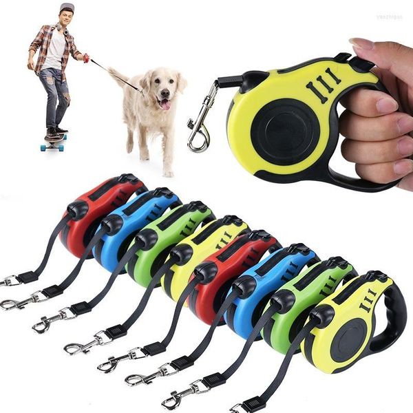 Colliers pour chiens 3M/5M laisse rétractable Durable automatique flexible chiens chiot chat Traction corde ceinture pour petits produits pour animaux de compagnie moyens