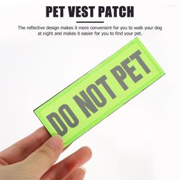 Hondenkragen 4 pc's service lijm labels labels patch pet puppy reflecterende patches tags harnas