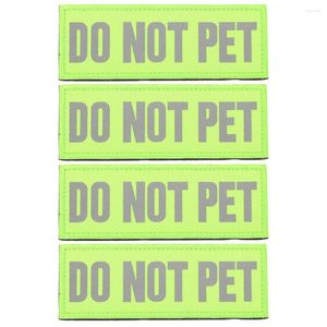 Hondenkragen 4PCS Night Patches Service Puppy Reflecterende patch -tags