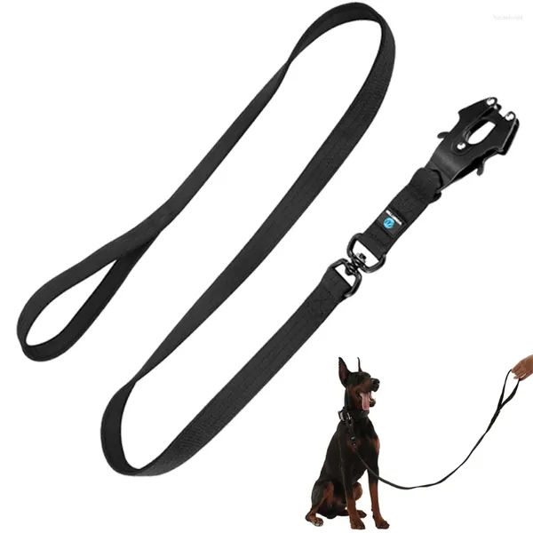 Colliers de chien 5ft Nylon Large Laisse Tactique Grenouille Clip Métal Rembourré Poignée De Contrôle Durable Militaire Allemand Shepard Corde Formation Supplie