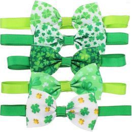 Colliers de chien 5pcs St Patrick's Day Pet Dogs Cats Cat à nœud papillon Accessoires