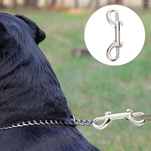 Collares para perros 6 piezas Gancho para correa Hebilla para mascotas Cordón Cierre a presión Clips de doble extremo Ganchos multiusos de aleación de zinc