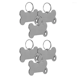 Colliers de chien 6pcs ID Tags personnalisé chat en acier inoxydable vierge personnalisé forme gravée régulière