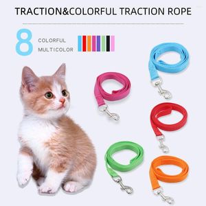 Collares para perros 8 colores 120 cm 1,5 cm Collar de arnés de correa de nylon para mascotas Entrenamiento para caminar para perros pequeños y gatos