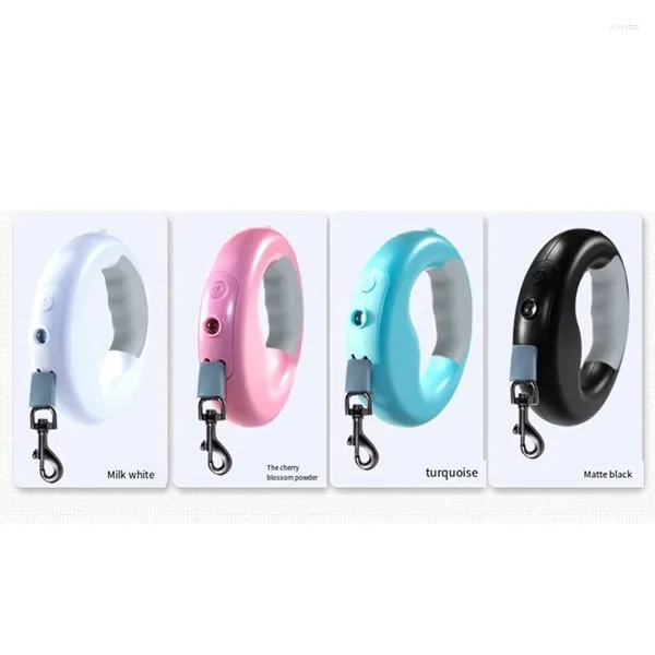 Collares para perros abhu correa led mascota mascota automática anillo retráctil suministros luminoso accesorios