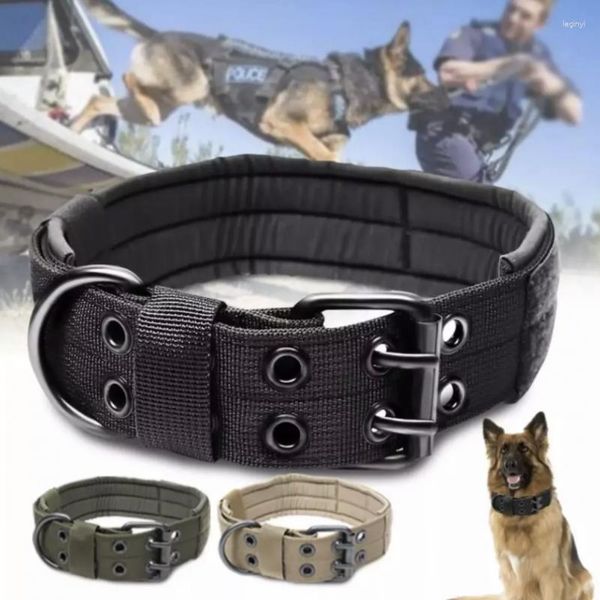 Collares para perros Collar ajustable Entrenamiento reflectante clásico Nylon militar Pastor alemán táctico resistente