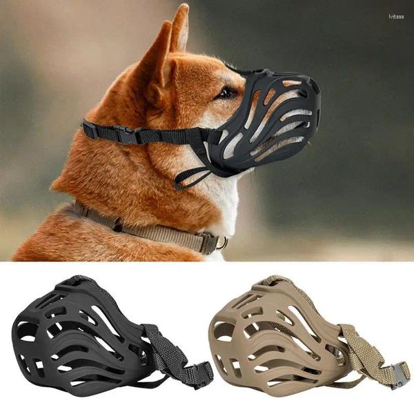 Colliers pour chiens, muselière réglable en Silicone souple, maille respirante, panier solide, muselière à petite et grande bouche, accessoires d'entraînement pour animaux de compagnie