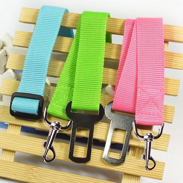 Colliers de chien réglables pour animaux de compagnie, ceinture de sécurité de sécurité pour voiture, plomb de retenue, Clip de voyage, accessoires et fournitures